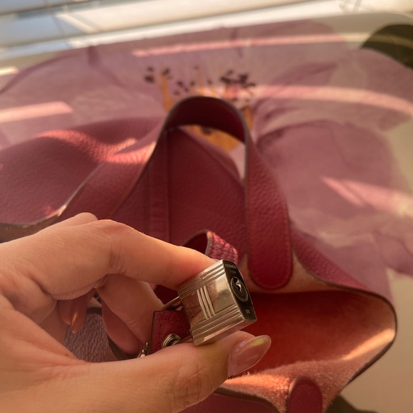 Authentic Hermes Picotin 18 rouge grenat used - Picture 5 of 6